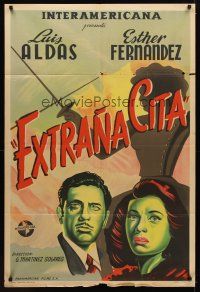 1d106 EXTRANA CITA Argentinean '47 Esther Fernandez, Luis Aldas, cool art of sword fight!
