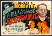 1d227 AMAZING DR. CLITTERHOUSE linen French 2p '38 different Dori art of Edward G Robinson & Bogart