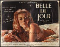 1d073 BELLE DE JOUR French 4p '67 Luis Bunuel, incredibly huge close up of sexy Catherine Deneuve!