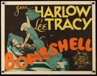 1d022 BOMBSHELL 1/2sh '33 Jean Harlow is a famous actress with a family that sponges off her!