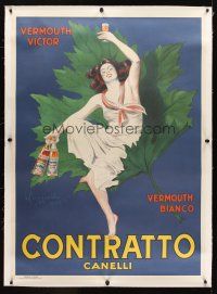 1d182 CONTRATTO CANELLI linen 40x55 advertising poster '50s great art by Leonetto Cappiello!