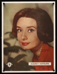 1d003 AUDREY HEPBURN color English personality poster '50s wonderful portrait of the beautiful star