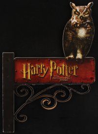 1d047 HARRY POTTER & THE PHILOSOPHER'S STONE English die-cut display '01 cool owl on sign post!