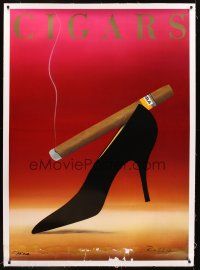 1d181 CIGARS linen signed 42x58 art print '94 by the artist, Razzia, cool shoe artwork!