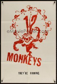 1e002 12 MONKEYS teaser 1sh '95 Terry Gilliam directed sci-fi, cool logo art, they're coming!