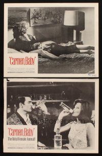 1f908 CARMEN, BABY 2 LCs '68 Radley Metzger, man & woman drinking from baby bottles + girls in bed!