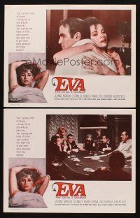 1f919 EVA 2 LCs '65 Joseph Losey, sexy Jeanne Moreau, cool gambling scene!