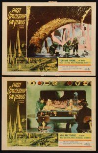 1f922 FIRST SPACESHIP ON VENUS 2 LCs '62 Der Schweigende Stern, German sci-fi!