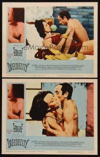 1f937 HIGH INFIDELITY 2 LCs '65 Italian comedy, images of Charles Aznavour & Claire Bloom!