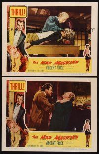 1f947 MAD MAGICIAN 2 LCs '54 Vincent Price is a crazy magician who performs dangerous tricks!
