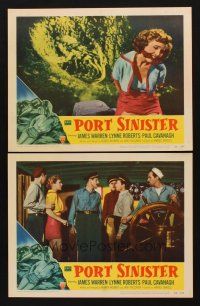 1f962 PORT SINISTER 2 LCs '53 great image of bound Lynne Roberts attacked by giant mutant crab!