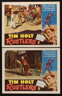 1f972 RUSTLERS 2 LCs '48 cowboy Tim Holt + pretty Martha Hyer!