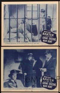 1f729 CRIME DOCTOR'S MAN HUNT 5 LCs '46 Warner Baxter, Ellen Drew, from famous radio program!
