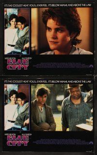 1f099 BLUE CITY 8 English LCs '85 cool images of Judd Nelson, Ally Sheedy & David Caruso in Miami!