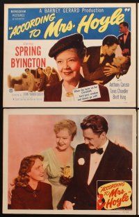 1f037 ACCORDING TO MRS HOYLE 8 LCs '51 Spring Byington, Anthony Caruso, Tanis Chandler!