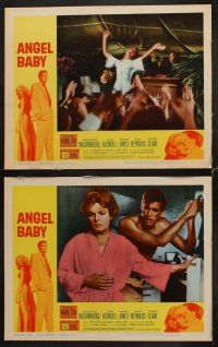 1f053 ANGEL BABY 8 LCs '61 great images of Burt Reynolds, George Hamilton & sexy Salome Jens!