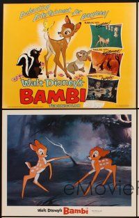 1f020 BAMBI 9 LCs R66 Walt Disney cartoon deer classic, great images with Thumper & Flower!