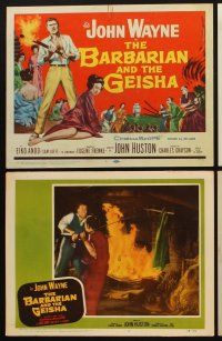 1f073 BARBARIAN & THE GEISHA 8 LCs '58 John Huston, images of John Wayne in Japan!