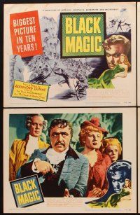 1f095 BLACK MAGIC 8 LCs '49 wild-eyed hypnotist Orson Welles as Cagliostro!