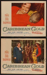 1f760 CARIBBEAN 4 LCs '52 pirate John Payne, Francis L. Sullivan, Woody Strode!