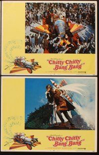 1f128 CHITTY CHITTY BANG BANG 8 LCs '69 Dick Van Dyke, sexy Sally Ann Howes, wacky flying car!