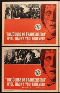 1f146 CURSE OF FRANKENSTEIN 8 LCs '57 Peter Cushing, many images of Christopher Lee as the monster!