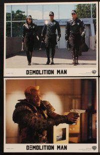 1f162 DEMOLITION MAN 8 LCs '93 Sylvester Stallone, Wesley Snipes, Sandra Bullock, sci-fi!