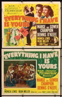 1f193 EVERYTHING I HAVE IS YOURS 8 LCs '52 great images of Marge & Gower Champion dancing!