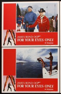 1f224 FOR YOUR EYES ONLY 8 LCs '81 Roger Moore as Bond, Carole Bouquet, sexy Lynn-Holly Johnson!