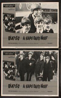 1f273 HARD DAY'S NIGHT 8 LCs R82 great image of The Beatles, rock & roll classic!