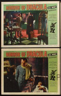 1f778 HORROR OF DRACULA 4 LCs '58 Hammer vampires, creepy Christopher Lee as the Count!