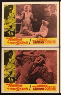 1f635 HORROR OF PARTY BEACH/CURSE OF THE LIVING CORPSE 7 LCs '64 cool monster double-bill!