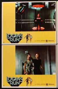 1f342 LOGAN'S RUN 8 LCs '76 Michael York & Jenny Agutter run for their lives!