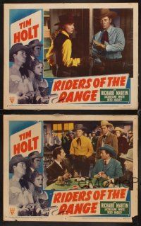1f808 RIDERS OF THE RANGE 4 LCs '49 cowboy Tim Holt! saves a girl from rustler's revenge!