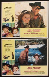 1f457 ROOSTER COGBURN 8 LCs '75 John Wayne with eyepatch & Katharine Hepburn!