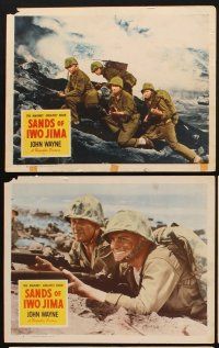 1f705 SANDS OF IWO JIMA 6 LCs '50 World War II Marine John Wayne in action, Adele Mara!