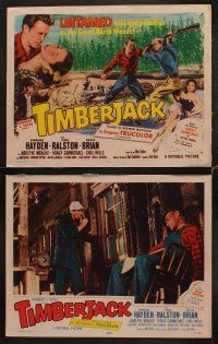 1f553 TIMBERJACK 8 LCs '55 Sterling Hayden, Vera Ralston, untamed, wild & primitive!