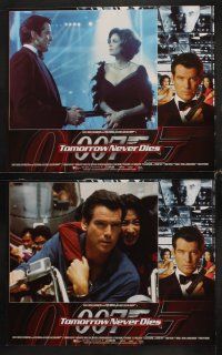 1f558 TOMORROW NEVER DIES 8 LCs '97 Pierce Brosnan as James Bond 007, Teri Hatcher!