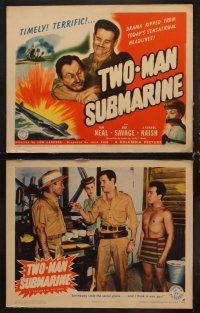 1f568 TWO-MAN SUBMARINE 8 LCs '44 daring Tom Neal & beauty Ann Savage trap the Japanese!