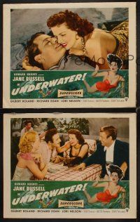 1f884 UNDERWATER 3 LCs '55 Howard Hughes, sexy images of skin diver Jane Russell!