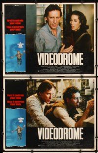 1f583 VIDEODROME 8 LCs '83 David Cronenberg, James Woods, Debbie Harry, horror sci-fi!