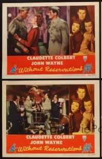 1f826 WITHOUT RESERVATIONS 4 LCs '46 John Wayne & Claudette Colbert in World War II!