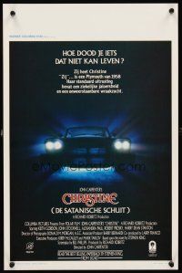 1h279 CHRISTINE Belgian '83 written by Stephen King, directed by John Carpenter, creepy car image!
