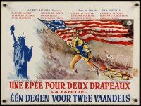 1h297 LAFAYETTE Belgian '61 Jean Dreville, wonderful Revolutionary War artwork!