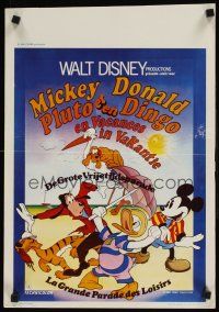 1h298 MICKEY DONALD PLUTO ET EN DINGO EN VACANCES Belgian '50s Goofy & Donald Duck too!