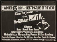 1h134 GODFATHER PART II British quad '75 Al Pacino in Francis Ford Coppola classic crime sequel!