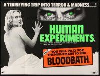 1h138 HUMAN EXPERIMENTS/BLOODBATH British quad '80s terrifying trip into terror & madness!