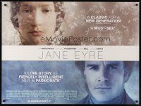 1h142 JANE EYRE advance DS British quad '11 cool image of Mia Wasikowska in title role!