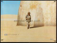 1h161 PHANTOM MENACE teaser DS British quad '99 Star Wars Episode I, Anakin Skywalker, Vader shadow!