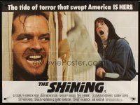 1h170 SHINING British quad '80 King & Kubrick horror, crazy Jack Nicholson!